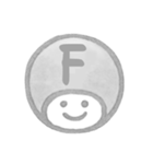 白黒・数字とローマ字♪プリチーはんこ（個別スタンプ：20）