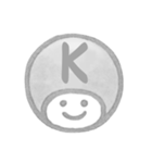 白黒・数字とローマ字♪プリチーはんこ（個別スタンプ：25）