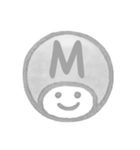 白黒・数字とローマ字♪プリチーはんこ（個別スタンプ：27）