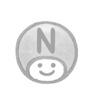 白黒・数字とローマ字♪プリチーはんこ（個別スタンプ：28）