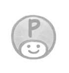 白黒・数字とローマ字♪プリチーはんこ（個別スタンプ：30）