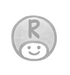 白黒・数字とローマ字♪プリチーはんこ（個別スタンプ：32）