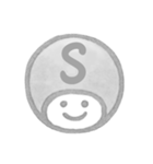 白黒・数字とローマ字♪プリチーはんこ（個別スタンプ：33）