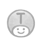 白黒・数字とローマ字♪プリチーはんこ（個別スタンプ：34）