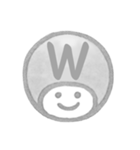 白黒・数字とローマ字♪プリチーはんこ（個別スタンプ：37）