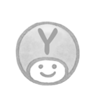 白黒・数字とローマ字♪プリチーはんこ（個別スタンプ：39）