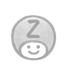 白黒・数字とローマ字♪プリチーはんこ（個別スタンプ：40）