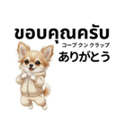 チワワ犬のタイ語日本語挨拶（個別スタンプ：10）
