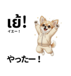 チワワ犬のタイ語日本語挨拶（個別スタンプ：34）