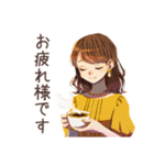 一年中使える♡大人可愛いOL（個別スタンプ：3）