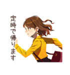 一年中使える♡大人可愛いOL（個別スタンプ：4）