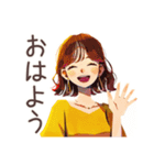 一年中使える♡大人可愛いOL（個別スタンプ：7）