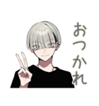 金髪男子★飲みの誘いと出欠（個別スタンプ：2）