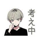 金髪男子★飲みの誘いと出欠（個別スタンプ：14）