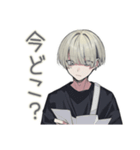 金髪男子★飲みの誘いと出欠（個別スタンプ：36）