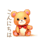 やさしいくまのリモートワーク★一言（個別スタンプ：2）