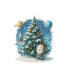 願いを込めて！40種類のクリスマスツリー（個別スタンプ：1）