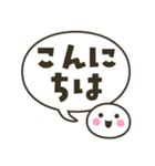 毎日使える 丸い顔のふきだしスタンプ（個別スタンプ：11）