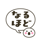毎日使える 丸い顔のふきだしスタンプ（個別スタンプ：18）