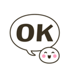毎日使える 丸い顔のふきだしスタンプ（個別スタンプ：25）