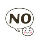 毎日使える 丸い顔のふきだしスタンプ（個別スタンプ：26）