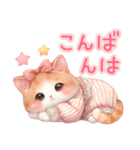 猫がいっぱい♡大人可愛いお正月【改訂版】（個別スタンプ：3）