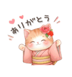 猫がいっぱい♡大人可愛いお正月【改訂版】（個別スタンプ：21）