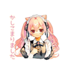一年中使える★ねこみみメイド（個別スタンプ：4）
