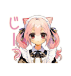 一年中使える★ねこみみメイド（個別スタンプ：16）