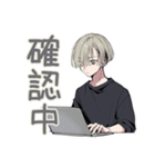 金髪男子のお礼★確認スタンプ（個別スタンプ：22）