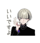 金髪男子のお礼★確認スタンプ（個別スタンプ：26）