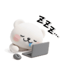 ず～っと使える♡とても働くしろくまさん（個別スタンプ：21）
