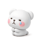 ず～っと使える♡とても働くしろくまさん（個別スタンプ：25）