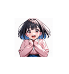 にっこりガールの癒しアニメ（個別スタンプ：2）