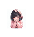 にっこりガールの癒しアニメ（個別スタンプ：3）