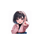 にっこりガールの癒しアニメ（個別スタンプ：8）