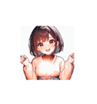 にっこりガールの癒しアニメ（個別スタンプ：9）