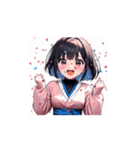 にっこりガールの癒しアニメ（個別スタンプ：16）