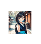 和風町娘のほっこりスタンプ（個別スタンプ：5）