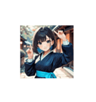 和風町娘のほっこりスタンプ（個別スタンプ：8）