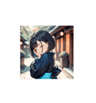 和風町娘のほっこりスタンプ（個別スタンプ：9）