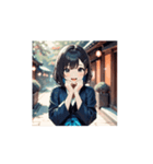 和風町娘のほっこりスタンプ（個別スタンプ：10）