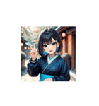 和風町娘のほっこりスタンプ（個別スタンプ：11）