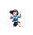 元気いっぱい！走る女の子スタンプ（個別スタンプ：1）