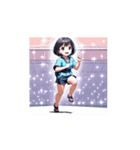 元気いっぱい！走る女の子スタンプ（個別スタンプ：11）