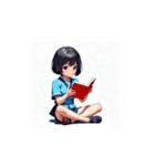 元気いっぱい！走る女の子スタンプ（個別スタンプ：16）