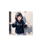 ゆるかわパーカーガールの毎日（個別スタンプ：3）