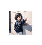 ゆるかわパーカーガールの毎日（個別スタンプ：8）