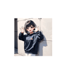 ゆるかわパーカーガールの毎日（個別スタンプ：12）