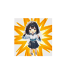 素直でかわいい制服ガールの毎日スタンプ（個別スタンプ：16）